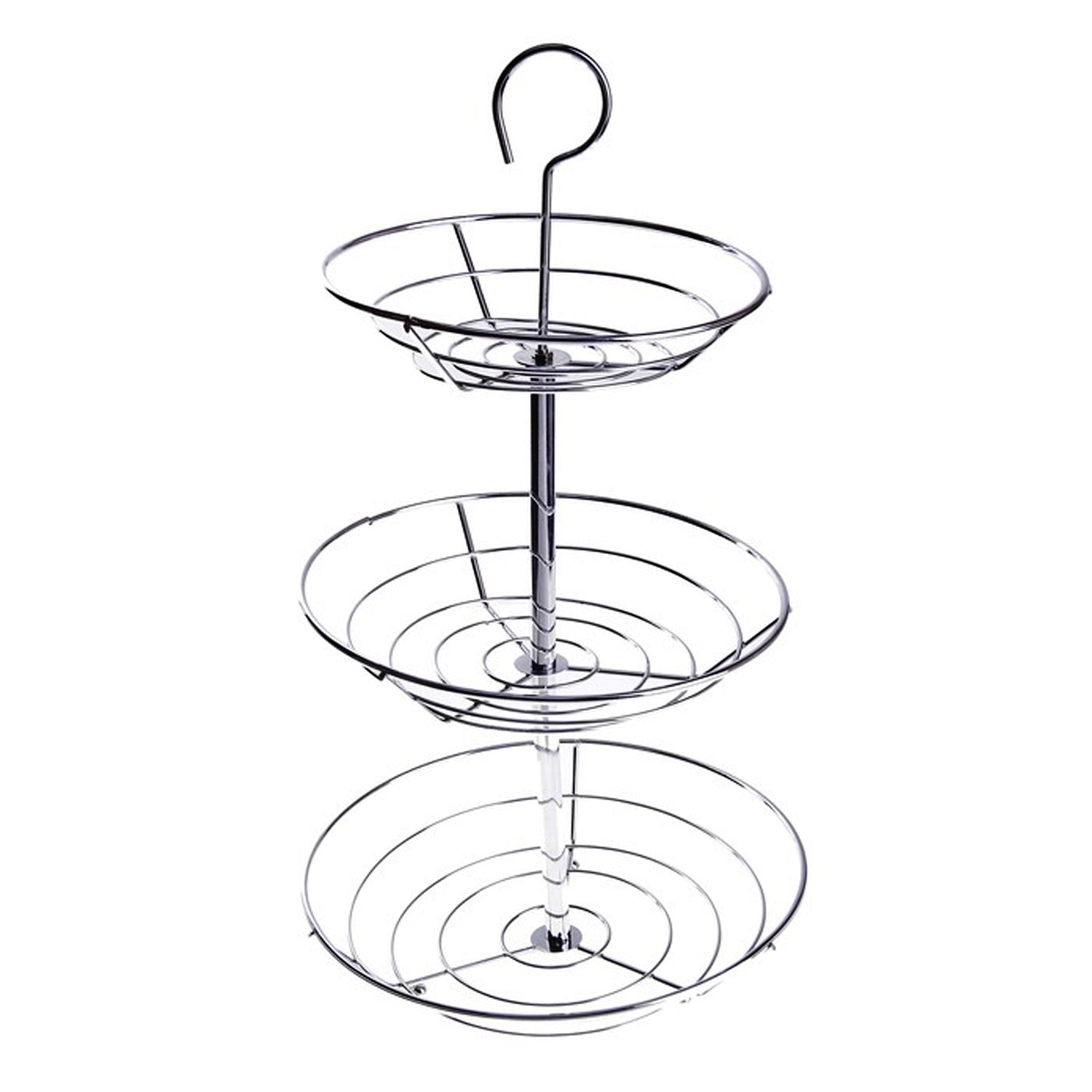 5264 3Tier Fruit Basket, Wire Fruit Bowl or Produce Holder Three Tier Fruit Basket Stand for Storing & Organizing Vegetables, Eggs, etc DeoDap 5264 3Tier Fruit Basket, Wire Fruit Bowl or Produce Holder Three Tier Fruit Basket Stand for Storing & Organizing Vegetables, Eggs, etc DeoDap
